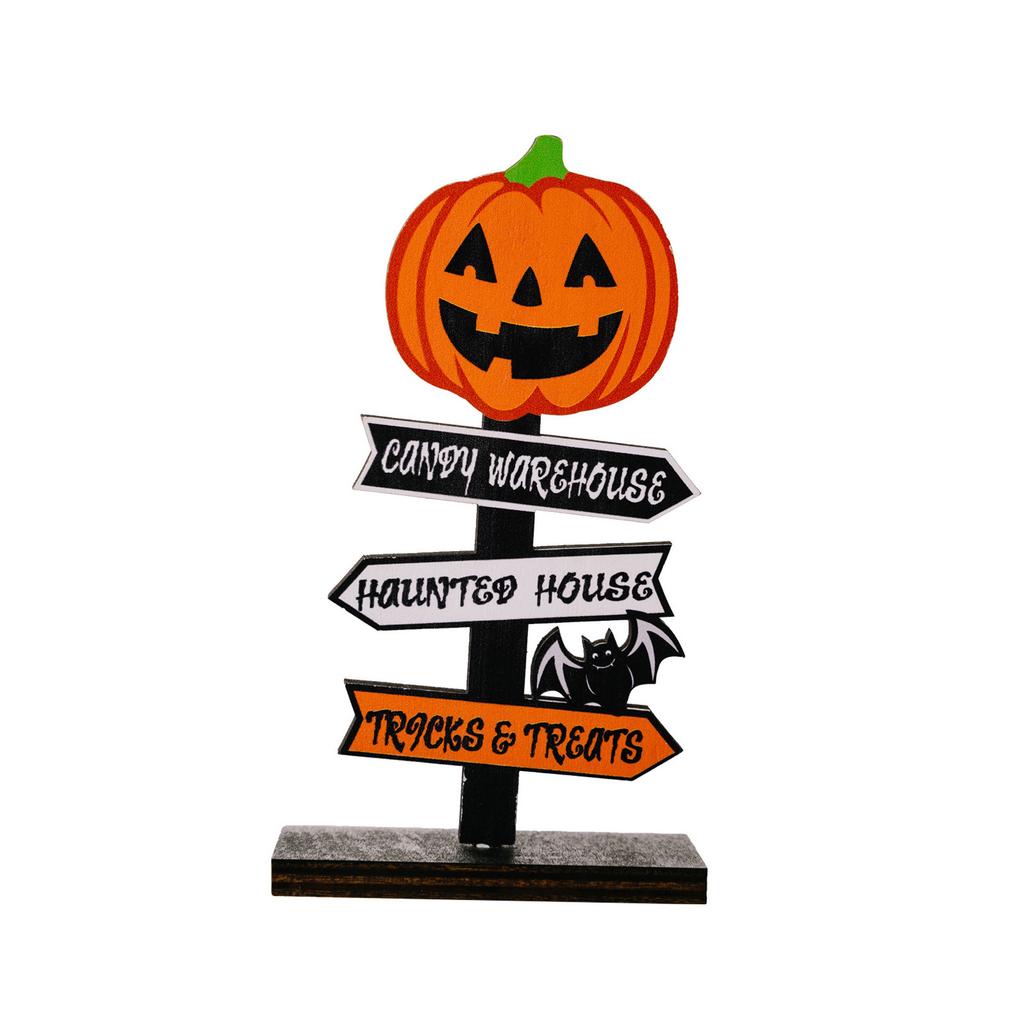 New Ghosts Festival Decoration Products Halloween Pumpkins Letter Wooden Ornament Tree Shaped Ghosts Platforms