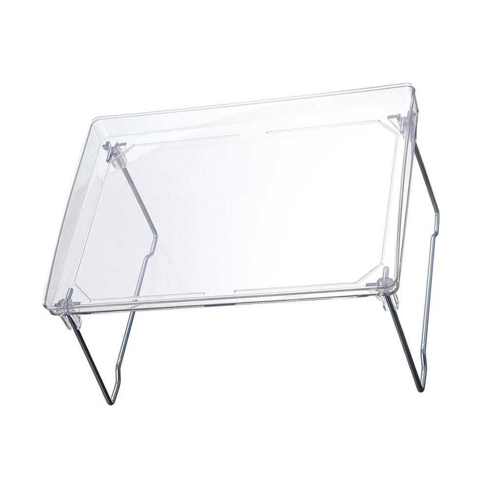 Складная настольная полка для хранения Большое пространство Штабелируемая Экономия места Складной настольный органайзер