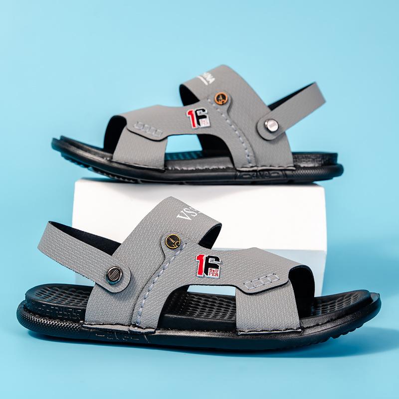 Мужские сандалии летние уличные универсальные трендовые пляжные сандалии двухслойные мужские повседневные туфли односложные тапочки обувь для вождения