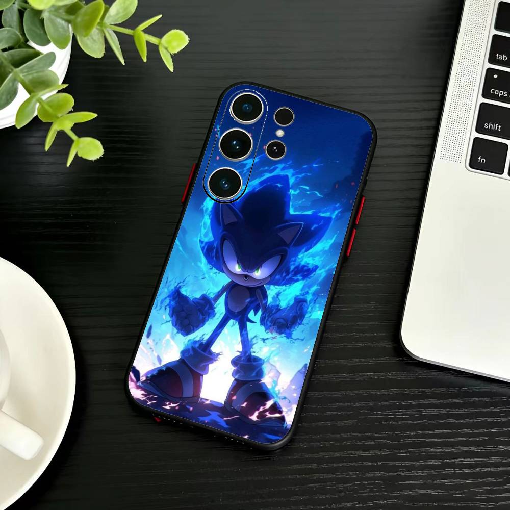 Hedgehog Knuckles Phone Case For Samsung S26,S25,S24,S23,S22,S21,S20,S30,Ultra,Plus,Fe,Note,5G Black Cover