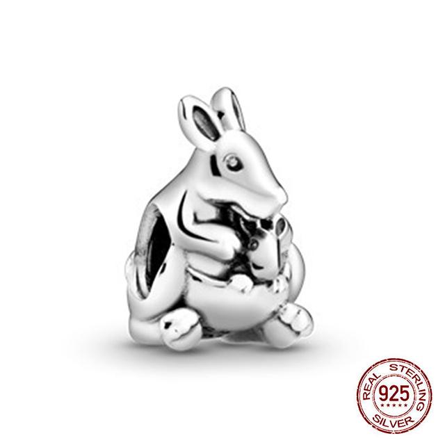 Новый Стерлингового Серебра 925 Единорог Кошка Собака Сова Обезьяна След Милое Животное DIY Тонкие Бусины Подходит Оригинальный Модный Браслет-Подвеска