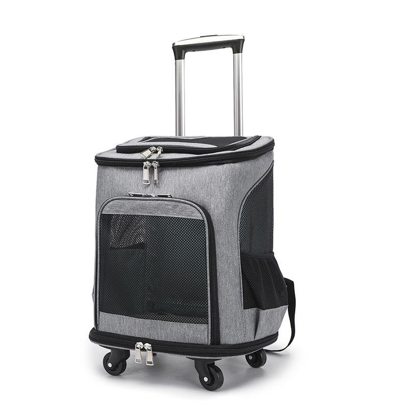 Портативный рюкзак-тележка для кошек и собак