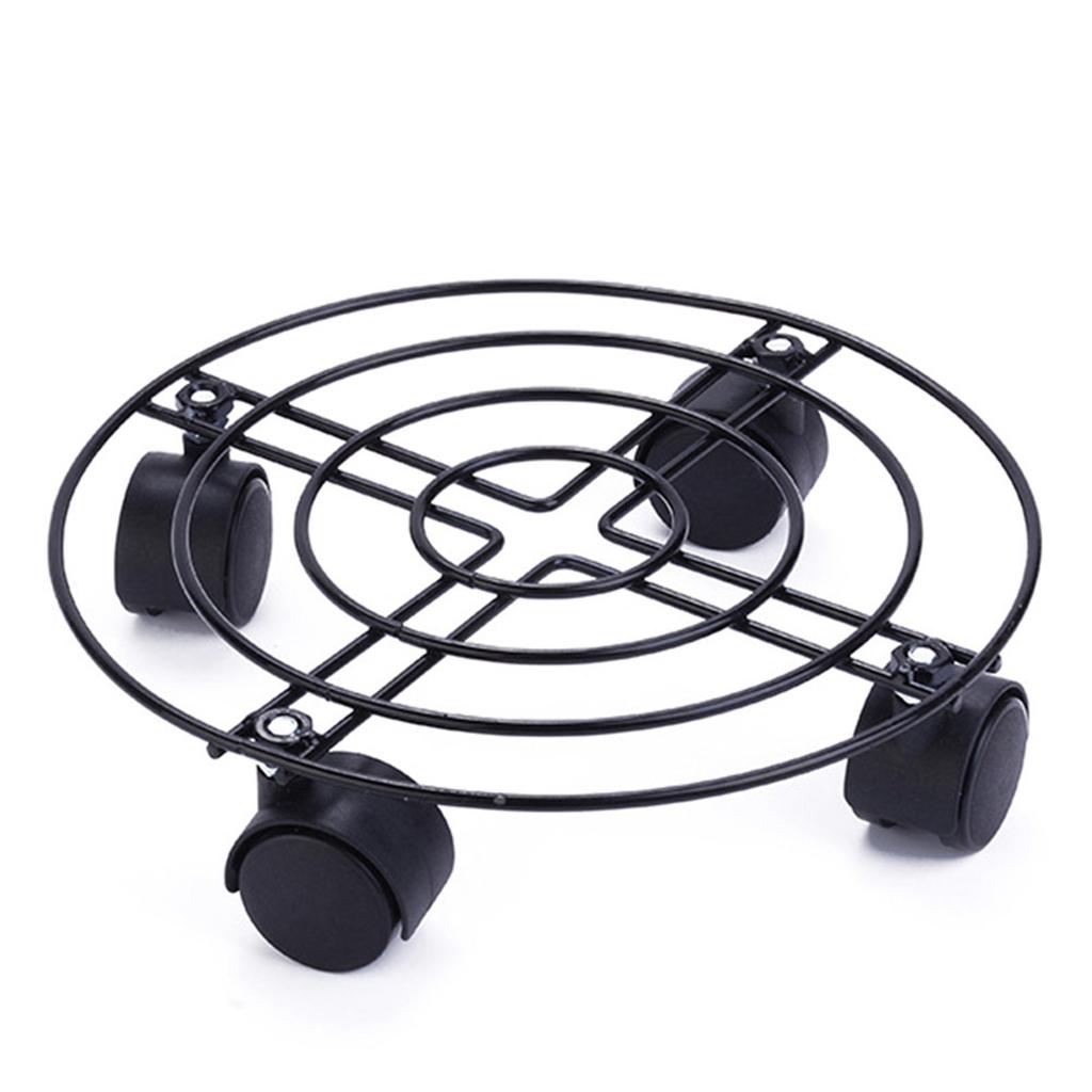 Сверхмощная железная подставка для растений в горшках с колесами, круглая стойка для цветочного горшка для использования в помещении и на открытом воздухе