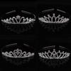 1 шт. Корона повязка на голову повязка на голову свадебная вечеринка диадемы для невесты принцесса кристалл дети девочки аксессуары для волос бусины