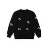 Palace X Evisu FW21 Толстовка с круглым вырезом с несколькими карманами и принтом логотипа Толстовка унисекс, черная P21EVCW001