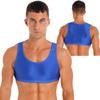 Мужская безрукавка Y Back Muscle Half Crop Майка Футболка Фитнес Тренажерный зал Спортивный бюстгальтер Жилет
