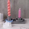 Cement Round Candlesticks Silicone Molds DIY Concrete Plaster Nordic Candle Holder Pottery Mould Home Decor Handicrafts Gift