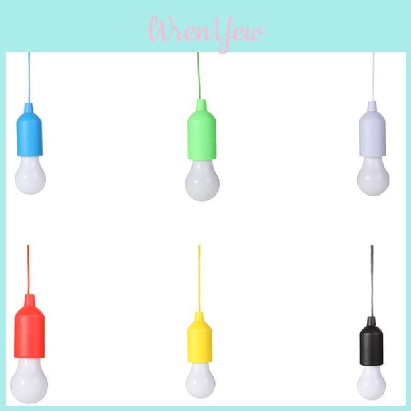 Red Blue Green Black White Orange Yellow Pink Pull Cord Camping Light Led Outdoor Camp Lamp
