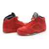 136027-602 Nike Air Jordan 5 High Retro Университетский Красный Замша Серебристый (Мужской)