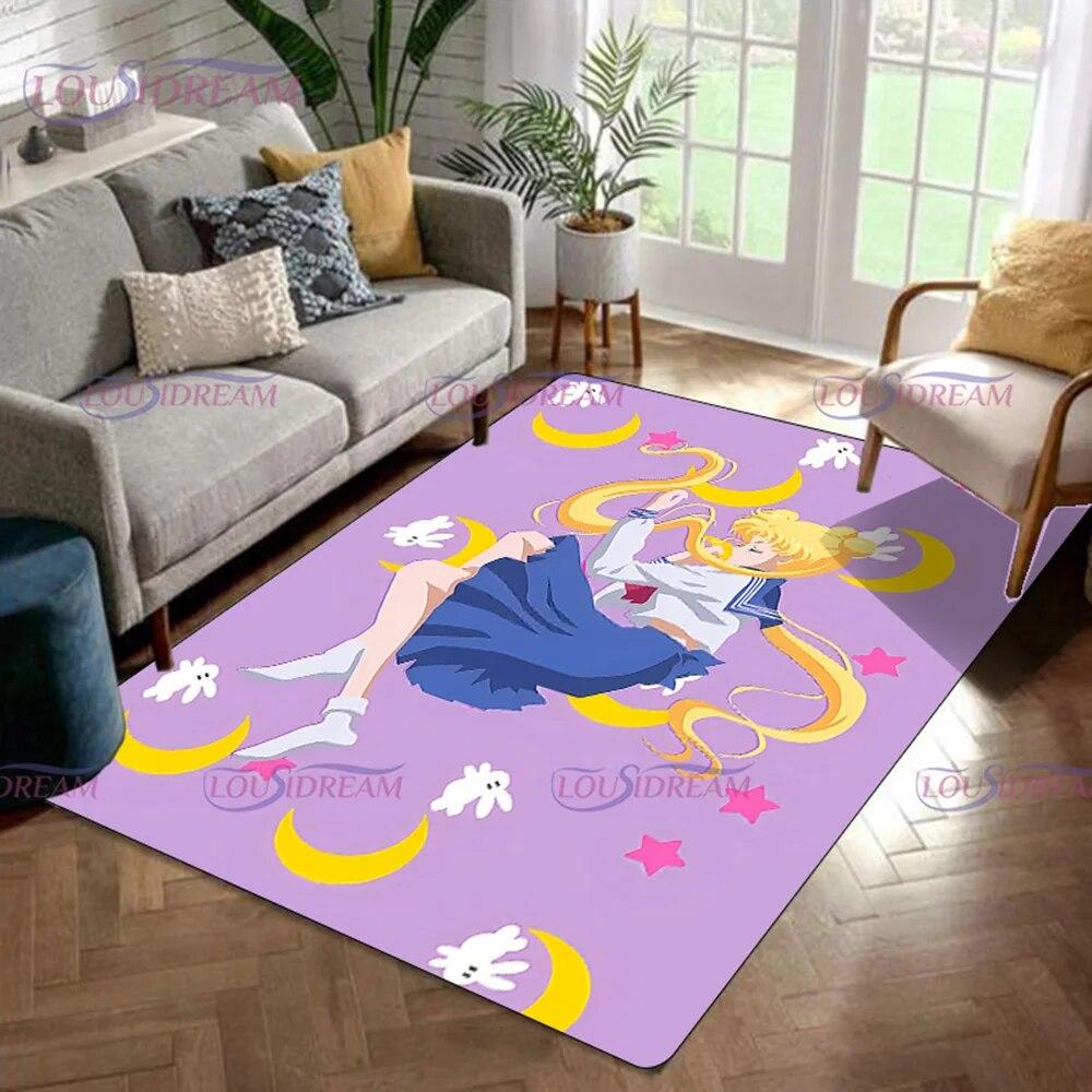 3D милые красочные коврики и ковры S-Sailor-M-Moon для гостиной, спальни, входа, большой площади, мягкий ковер, декоративный коврик