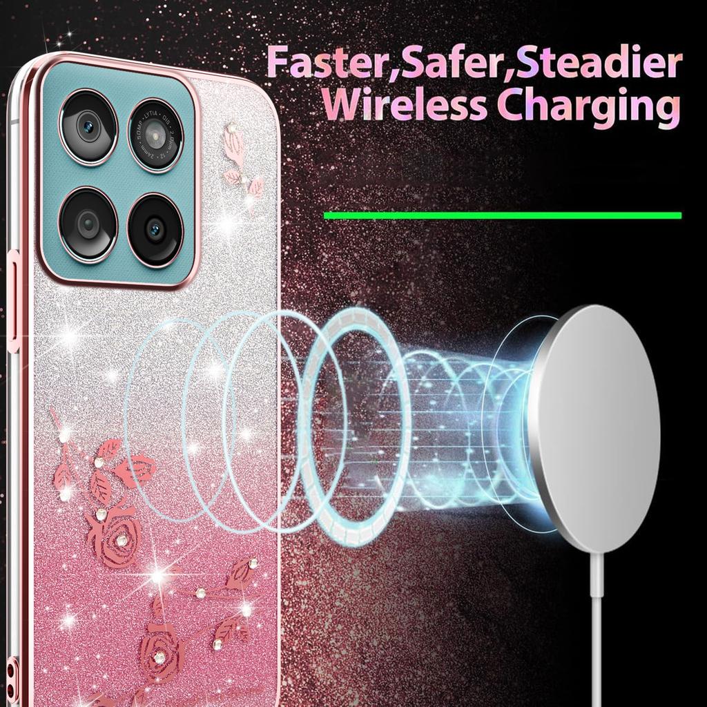 KADEM TPU Case for Motorola Edge 60 5G/60s 5G/60 Fusion 5G Flower Design Gradient Phone Cover