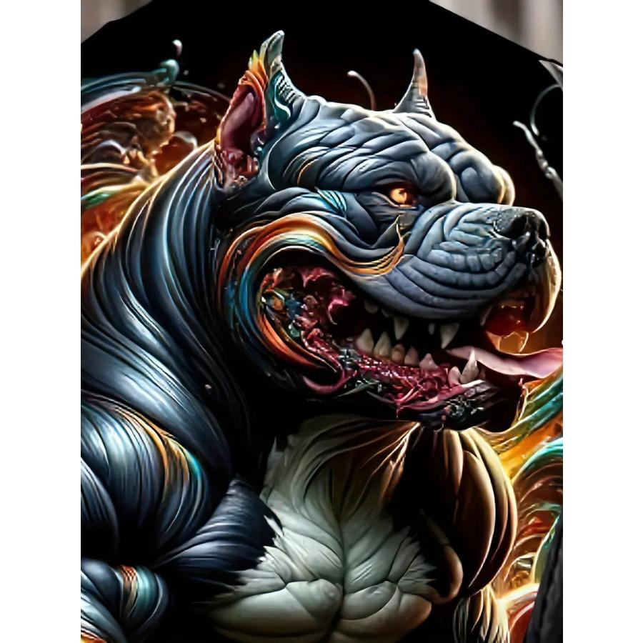 Футболка большого размера с принтом 3D мопса для лета, стильные повседневные футболки с коротким рукавом для мужчин