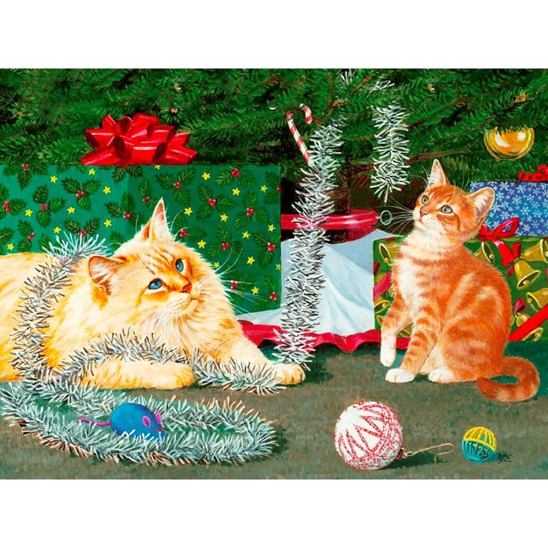 5D DIY Diamond Painting Cute Cat Diamond Embroidery Animal Flowers Cross Stitch Full Square Round Drill Home Decor Manual Gift