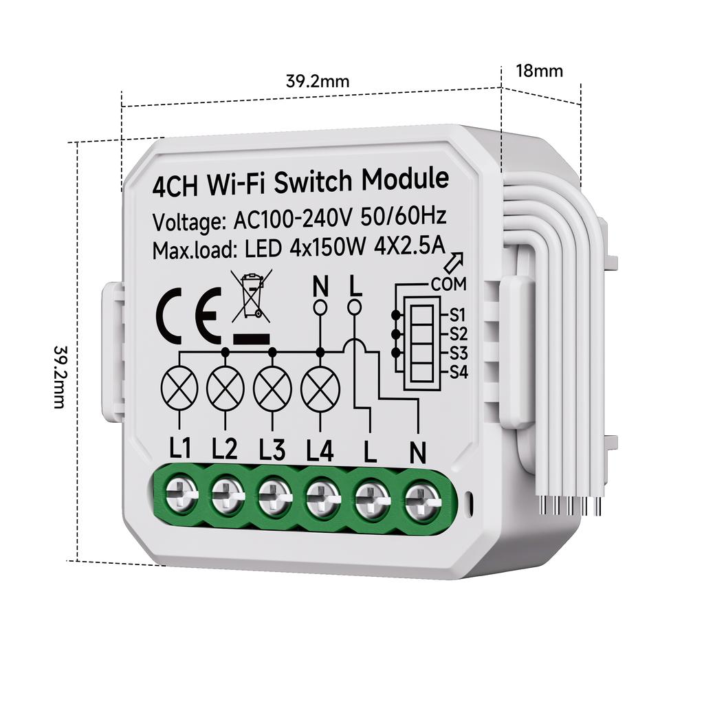 Wifi Relay Switch, Tuya Smart Switch Module, for DIY Smart Home Electrical Control