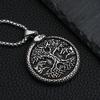 Винтажное мужское ожерелье викингов с волчьим деревом, скандинавская луна, кельтский узел, кулон, протектор, ювелирные изделия, подарочные аксессуары
