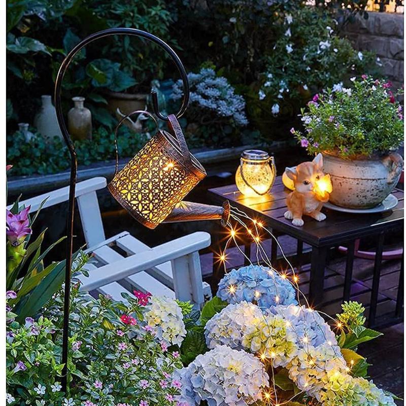 Солнечный чайник для воды, проекционный светильник для душа, водопадный светильник, садовый светильник для украшения газона, солнечный водонепроницаемый пейзажный светильник, Рождественский атмосферный свет