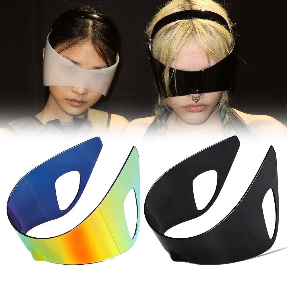 Футуристические солнцезащитные очки градиентного цвета, большие спортивные солнцезащитные очки-обертыши, шикарные безободковые панк-очки-щитки для мужчин и женщин