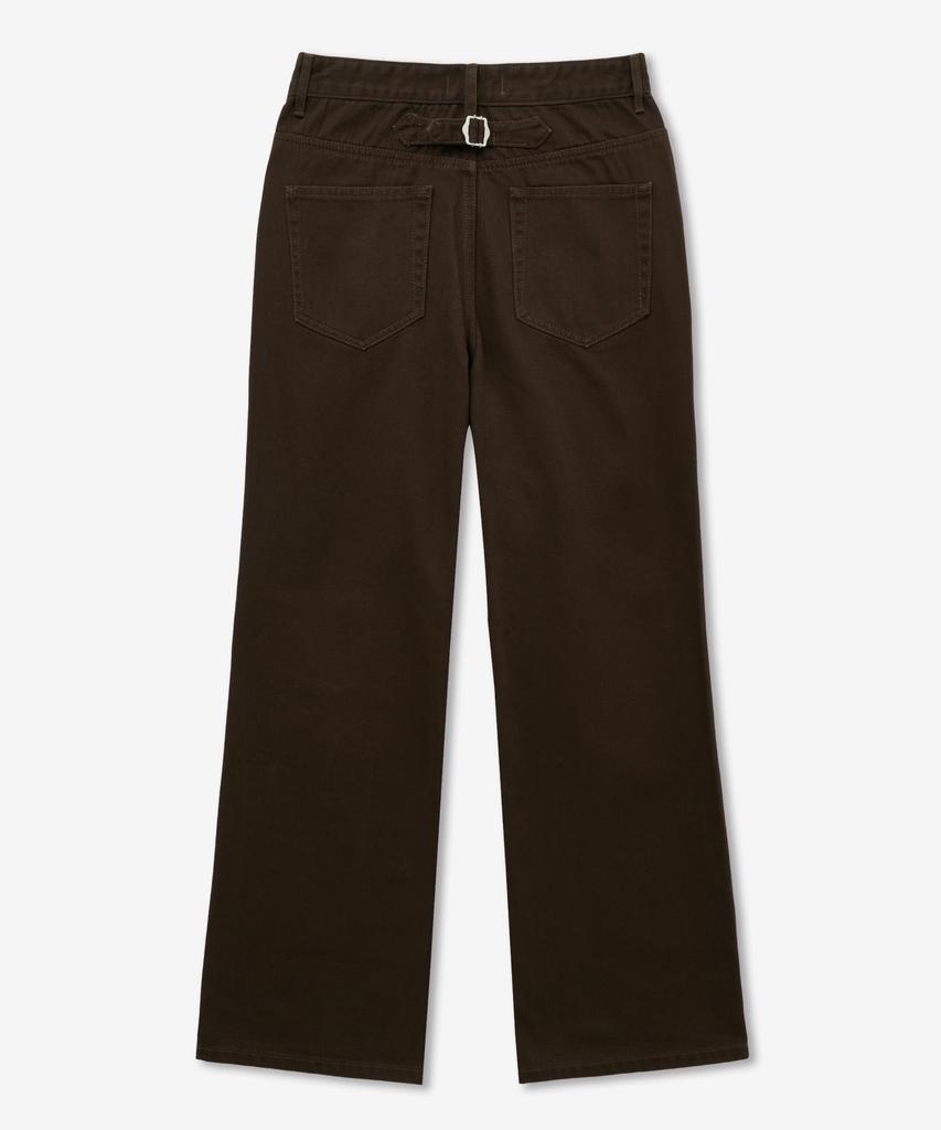 MINAV Cotton Wide Flare Pants [Brown]