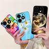 Для Tecno Spark Go 2024 BG6 Задняя крышка Для Tecno Spark Go 2024 Чехол Модный Роскошный Цветы Милый Мультяшный Кот Ударопрочный Силиконовый