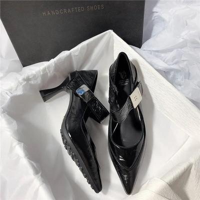 Женские туфли-лодочки с острым носком и неглубоким вырезом, модные элегантные туфли на высоком каблуке из мягкой кожи для свадьбы, вечеринки, офиса, Zapatos De Mujer