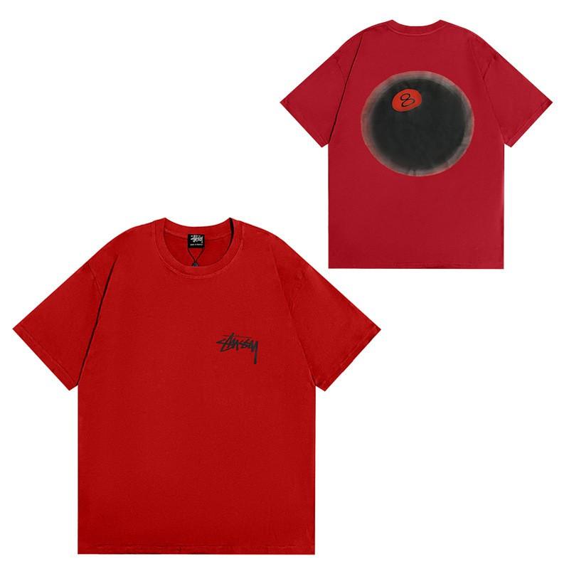 Mens Casual Short Sleeve Cotton T-Shirt With Letter Print Loose Fit Streetwear Style