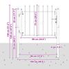Zauntor HORST 100 x 75 cm Metal Black Lockable