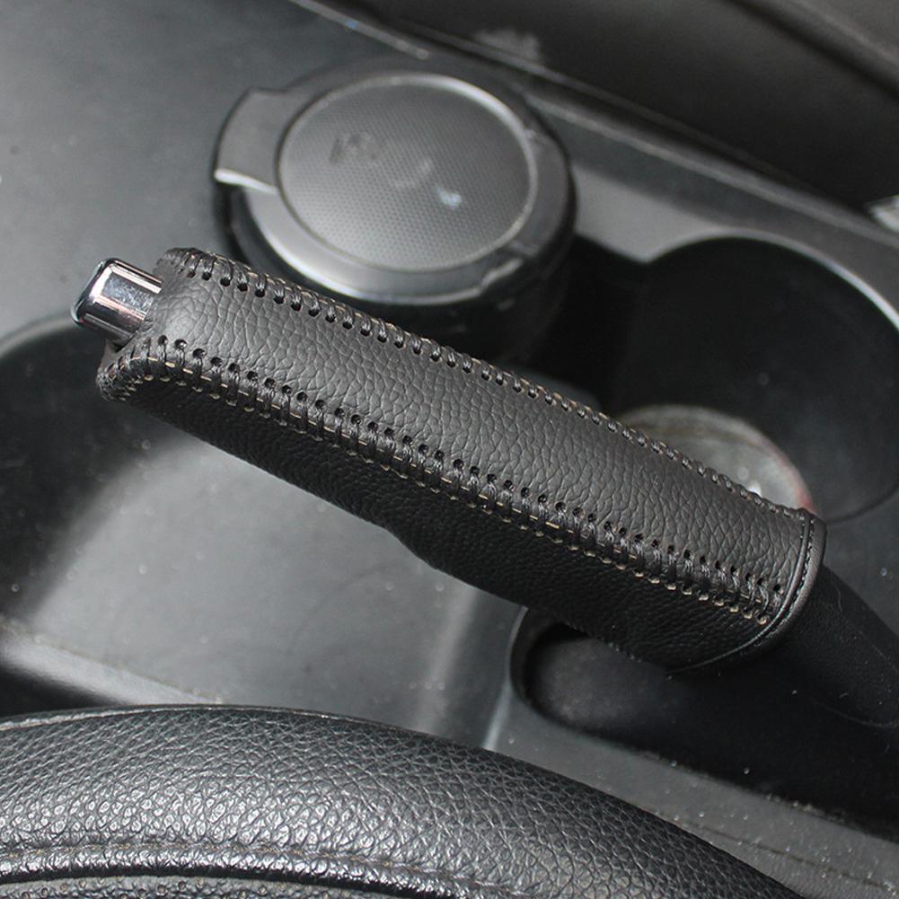 PU Leather Car Gears Handbrake Cover Shift Lever Cover Collars Handbrake Cover Hand Brake Cover Anti-Skid Auto Parking Brake