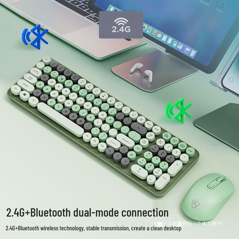 Беспроводная клавиатура и мышь Bluetooth: Мульти-устройство, Перезаряжаемый, Бесшумный, Портативный для Компьютеров, Ноутбуков, Планшетов, Телефонов.