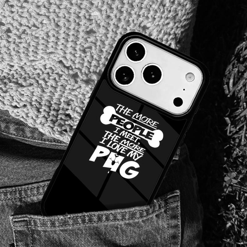 Funny Cartoon Pug phone case cover Compatible with for IPhone 17air 16e 15 14 13 12 11Pro Max 17 Air