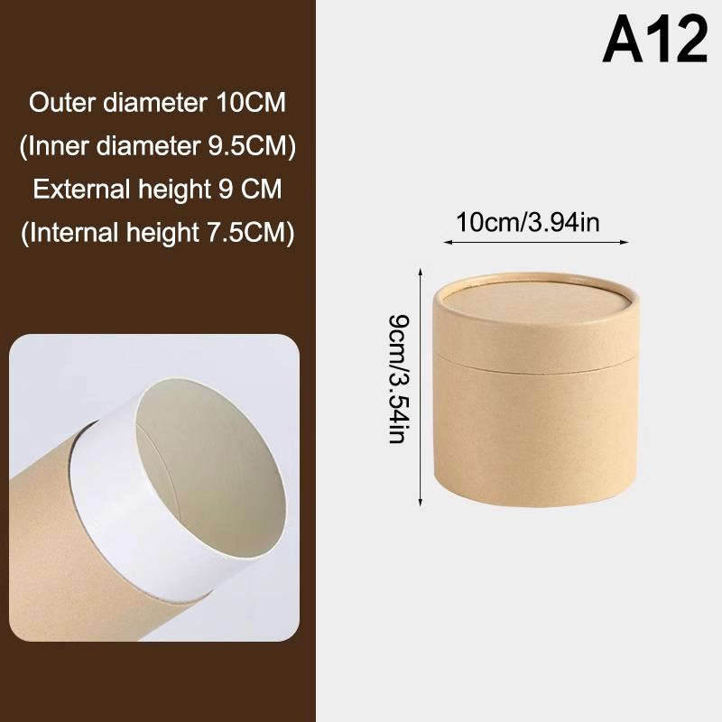 1 шт. Туба для упаковки флакона эфирного масла, коробка, крафт-картонные тубы, круглые крафт-бумажные контейнеры для карандашей, чайница, кофе