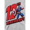 Captain America Childrens/Kids 12th Birthday Heather Pull Over Hoodie
