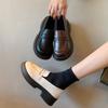 Fashion Japanese Style Fashion Leather Single Shoes for Women In Autumn 2025,new British Style Black Platform Loafers Zapatos De Mujer
