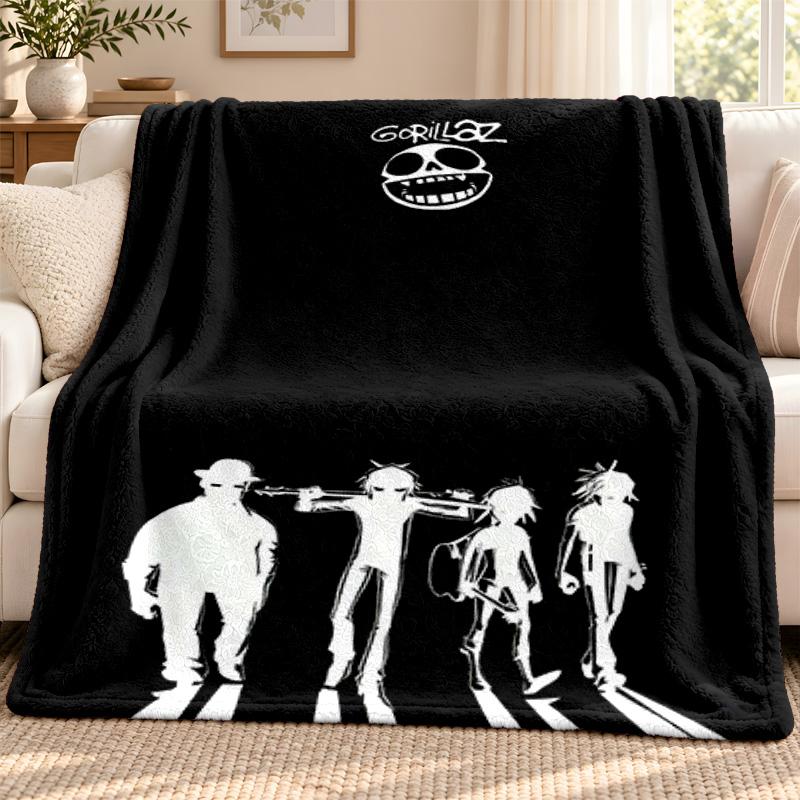 Gorillaz blanket Flannel Blanket Soft Cozy Plush Throw for Sofa Bed Lightweight Home Decoration Outdoor camping