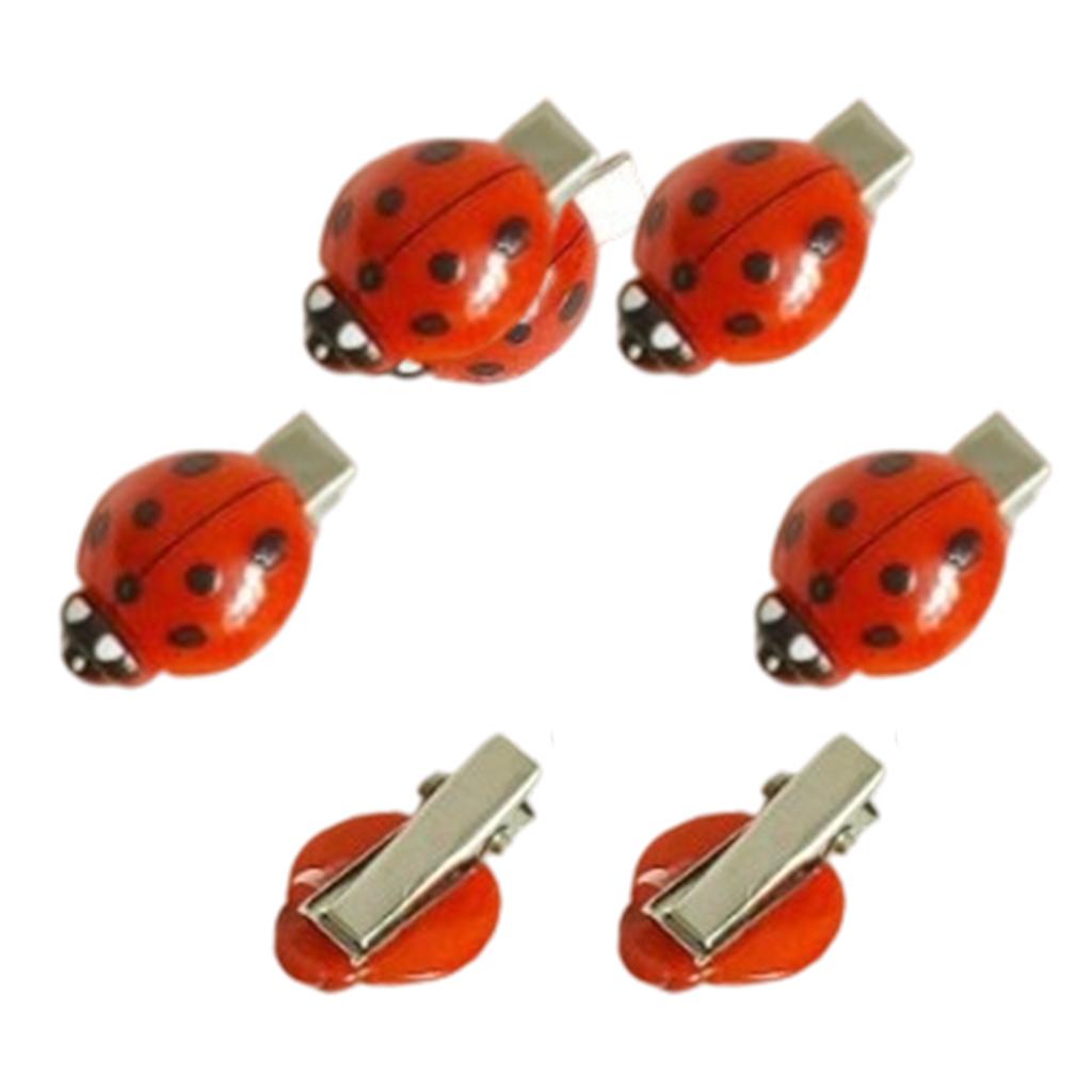 6 шт. мультяшные заколки для волос в виде божьей коровки, заколки с сильной фиксацией, модные аксессуары для волос для детей, девочек, женщин, для повседневной носки