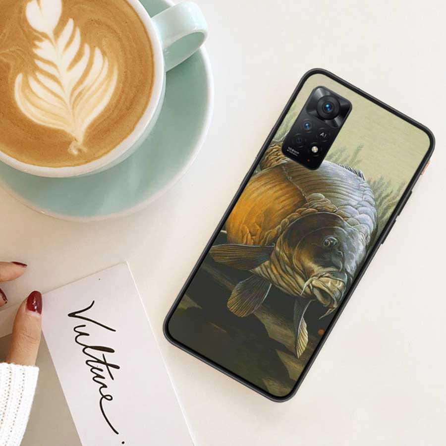 Carp Fishing Fish Phone Case For Redmi Note 14 13 Pro 5G Plus 12 12C 10 10A 10C 9 9A 9C 9T 8 8A K60 K70 Pro Xiaomi Cover Shell C