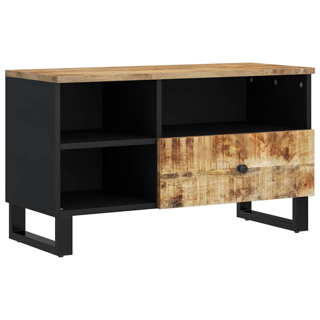 TV Stand 80x33x46 cm Solid Mango Wood & Engineered Wood