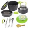 Portable Outdoor Camping Cookware & Teapot Set