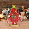 Desktop Wooden Christmas Tree Decor Holiday Decoration, Decorative Table Centerpiece for Bookcase,