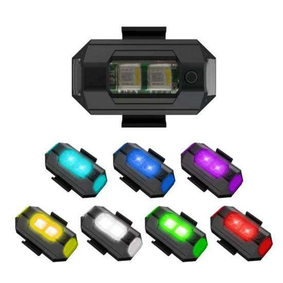 Позиционный фонарь 22 режима освещения USB-порт Перезаряжаемый Высокая яркость Длительный срок службы батареи Предупреждение Водонепроницаемый задний стробоскоп для мотоцикла для квадроцикла