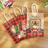 4/12 шт. рождественские подарочные пакеты из крафт-бумаги рождественские сувениры для вечеринок упаковка для печенья конфеты сумка Navidad 2025 новогодние украшения принадлежности