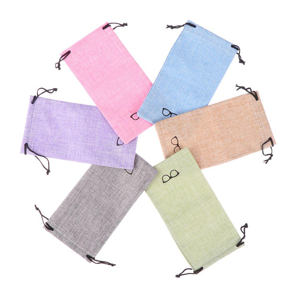 Льняная Ткань Чистка Очков Оптический Футляр Шнурок Тканевые Мешочки Сумка для Солнцезащитных Очков Чехол для Очков