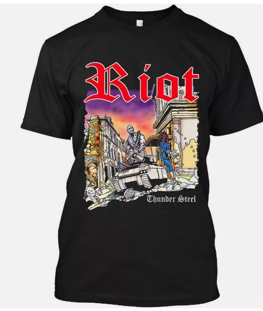 Новая Популярная Футболка Riot V Thundersteel American Vintage Classic Logo Размер S-5XL Унисекс