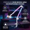 RGB Стойка-журавль 22 Цветовых Режима Регулируемый Зажим для Стола Микрофонный Стенд с Адаптером 3/8 на 5/8 для Студийной Записи