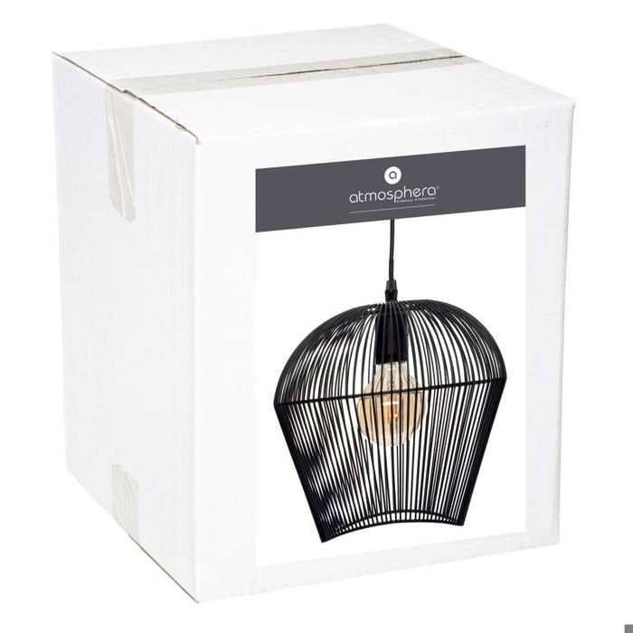 Suspension filaire "Jena" métal noir D26cm - Atmosphera createur d'interieur