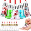 10Pcs Christmas Tree Ornament Fillable Booze Water Bottle Bulbs Shape Plastic Clear Christmas Ball Pendant Home Party Decor