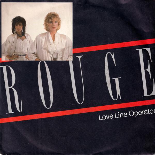 7-дюймовая пластинка ROUGE Love Line Operator PB41597 RCA 1987 Германия Поп Б/у
