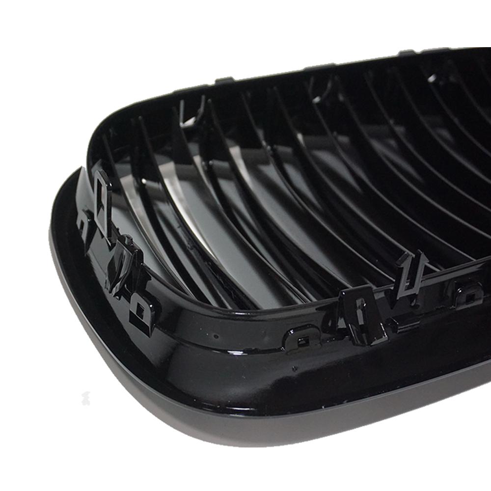 2 шт., бампер, решетка для почек, передняя решетка с двойной планкой для BMW X5 X6 E70 E71 2008-2013, глянцевый черный гоночный автомобиль, Стайлинг автомобиля