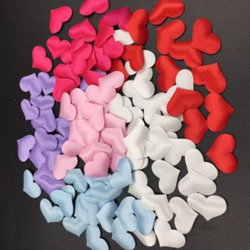 Украшение стола Ремесло 3D Цветок Бросание Лепестков Роз Мягкая Ткань Сердце Любовь Свадьба