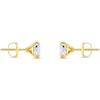 Jewels Prim 2.25 Ct Asscher Created Diamond Earrings Stud Real 14K Yellow Gold Martini Screw
