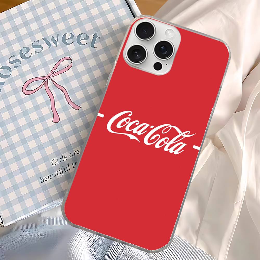 C-CocaC-Cola Для iPhone 14 Pro Max 13 17 11 16 12 15 Air Plus Матовый Цветной Чехол для Телефона